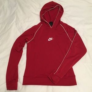 Red Nike Winter Running Hoodie